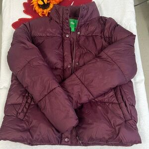Women’s maroon coat, size medium